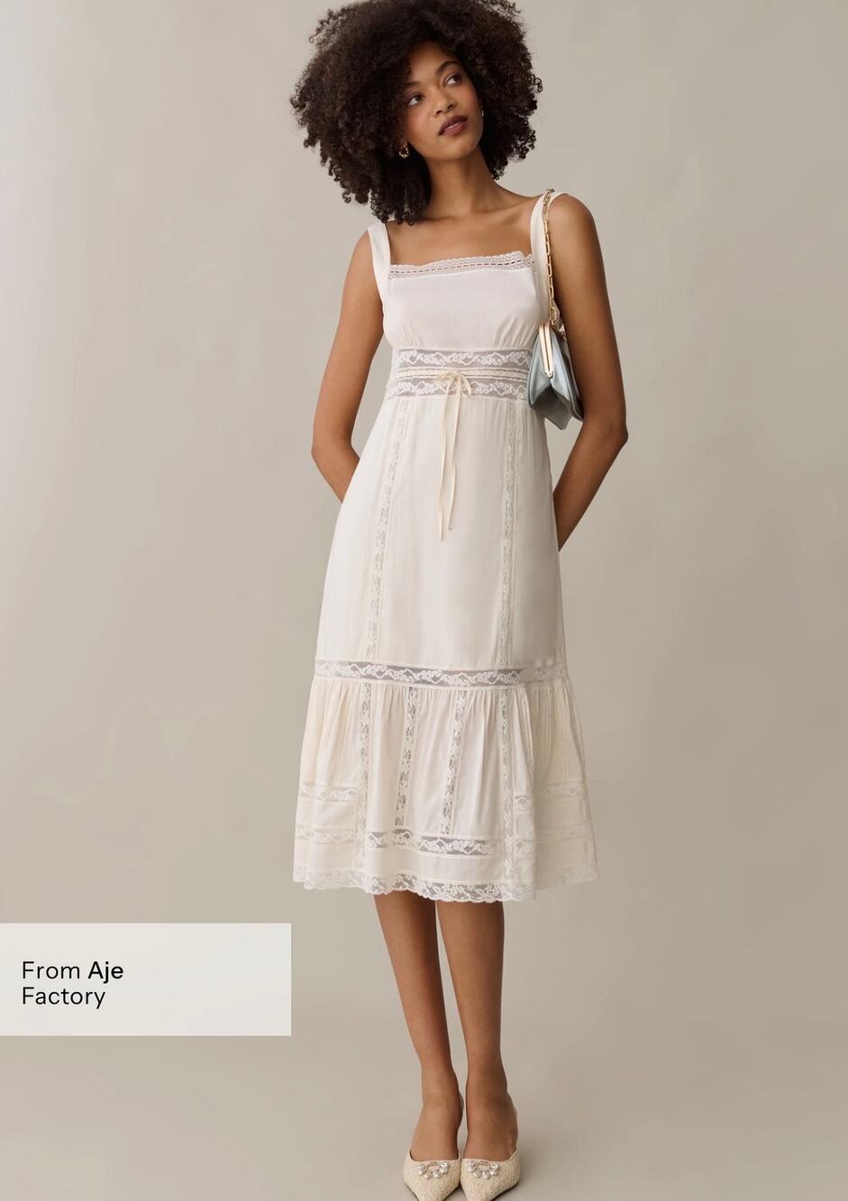 New sorella Lyette Cotton Dress cream $322 Sz 4